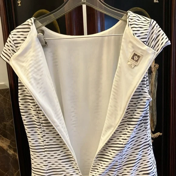 Anne Klein Black and White Sheath swing Dress - Picture 6 of 8